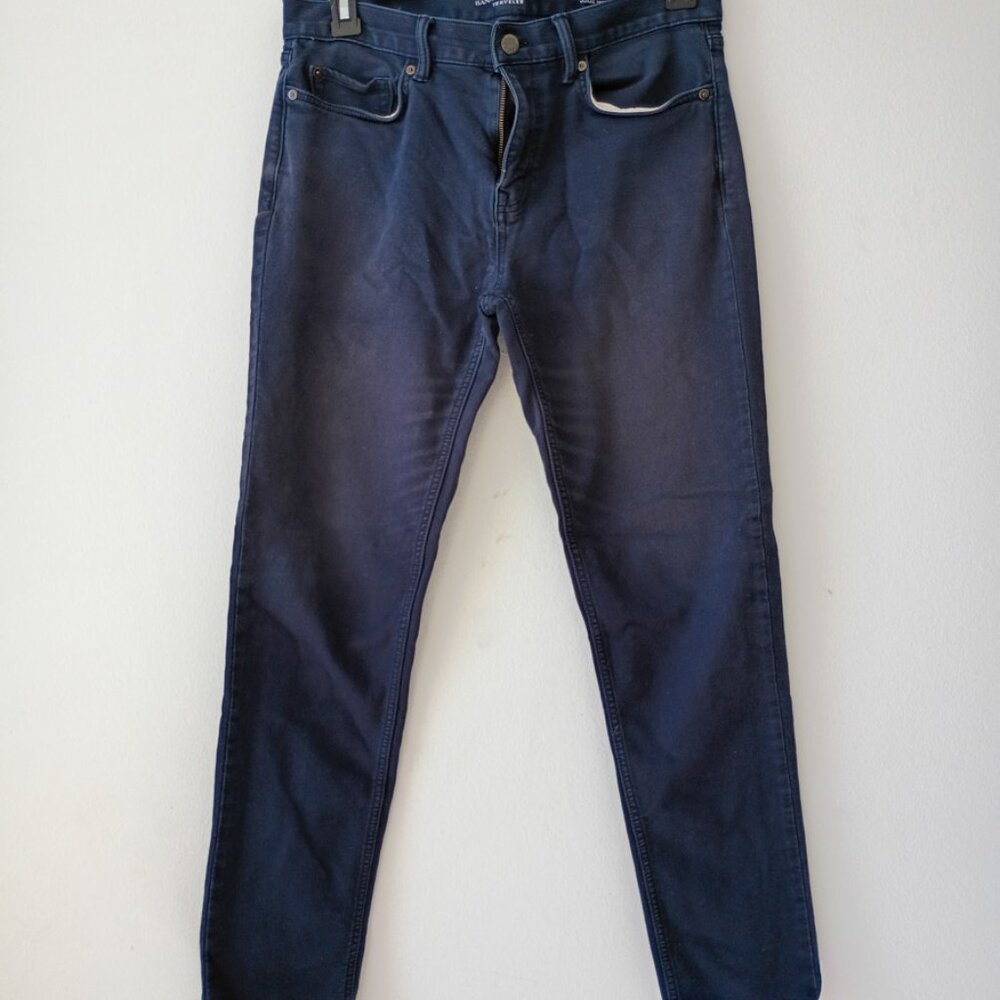 Banana Republic Men’s Traveler Tapered Fit Stretch Blue Denim Pants | 33x32 NWOT